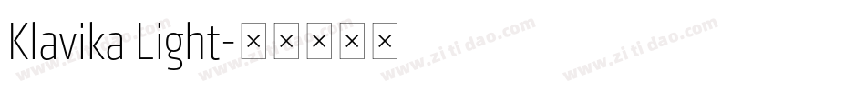 Klavika Light字体转换